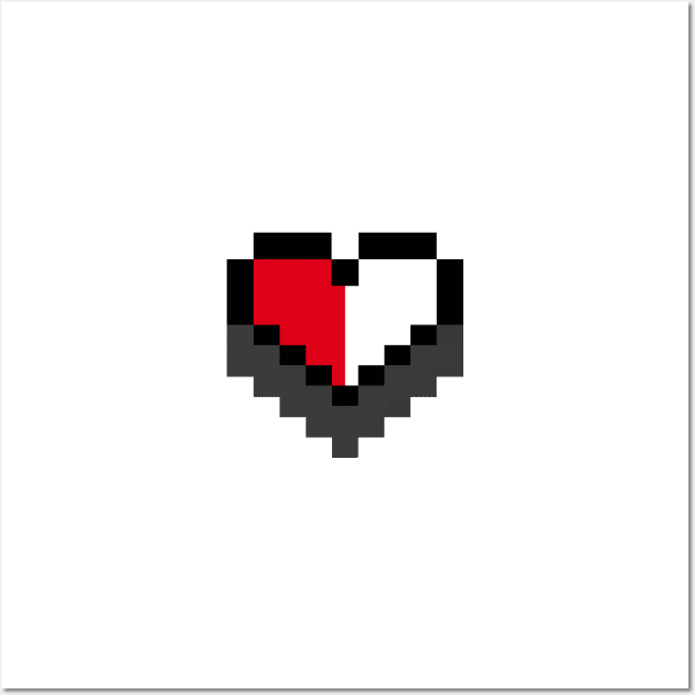 8 bit gamers heart Wall Art by PWCreate